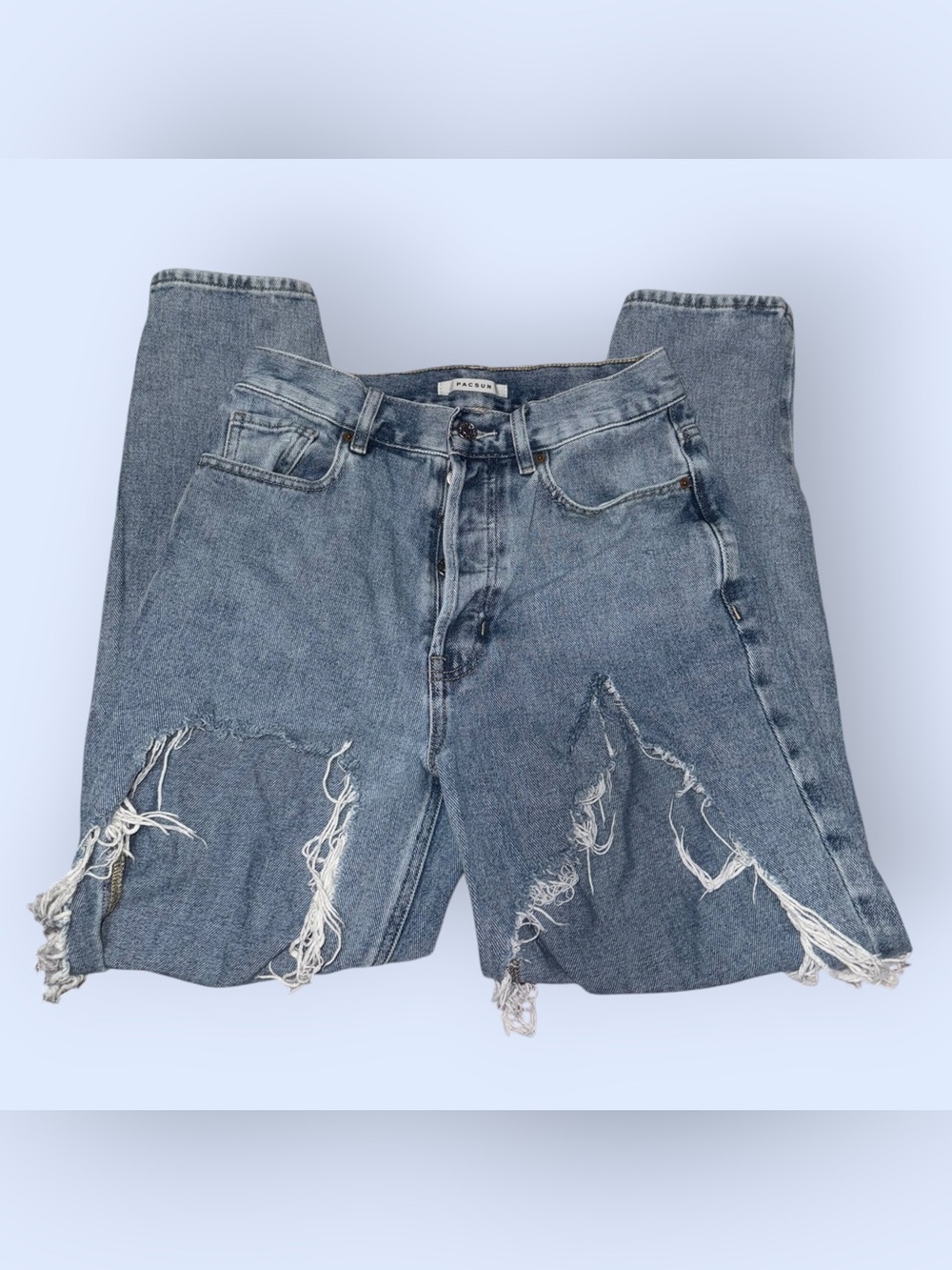 PacSun Light Blue Distressed Relaxed Jeans
